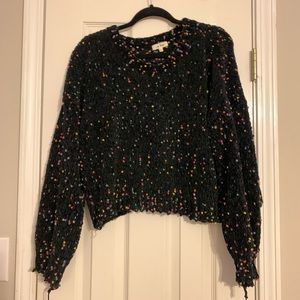 Short popcorn sweater